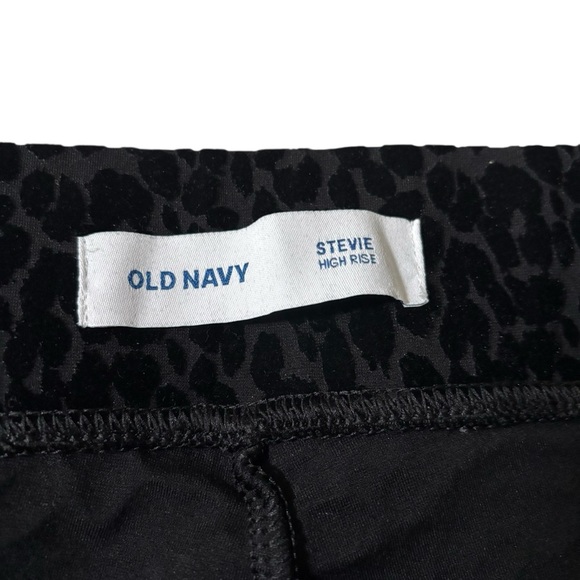 Old Navy High Rise Stevie Black Velvet Leopard Print Women's Pants Casual XL - Picture 10 of 14
